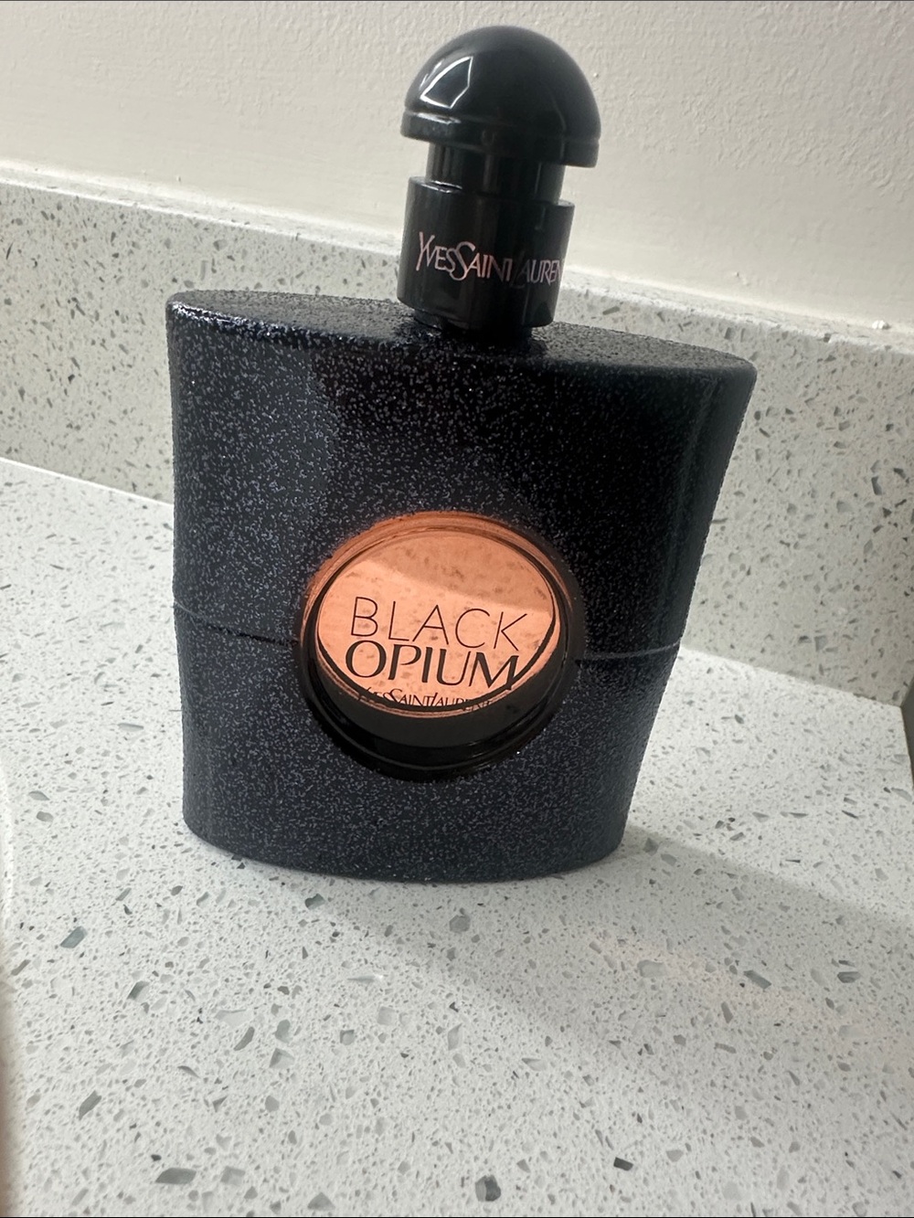 Yves Saint Laurent Black Opium Bottle - Black with Rose Gold Medallion